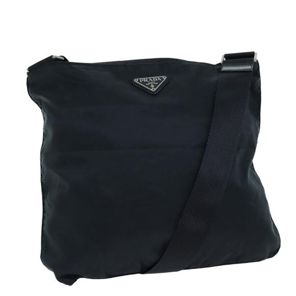 PRADA Shoulder Bag Nylon Black - Picture 1 of 12